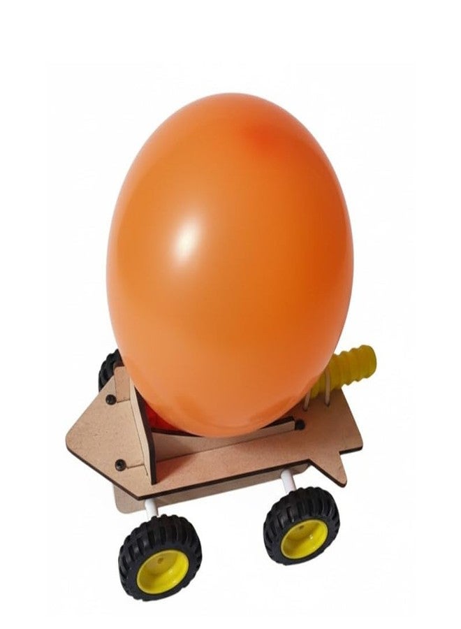 ESPtronics Physics Science Project Balloon Powered Car Newton's Laws of Motion Working Model Experiment Kit for School Kids Class 10 - Image 1